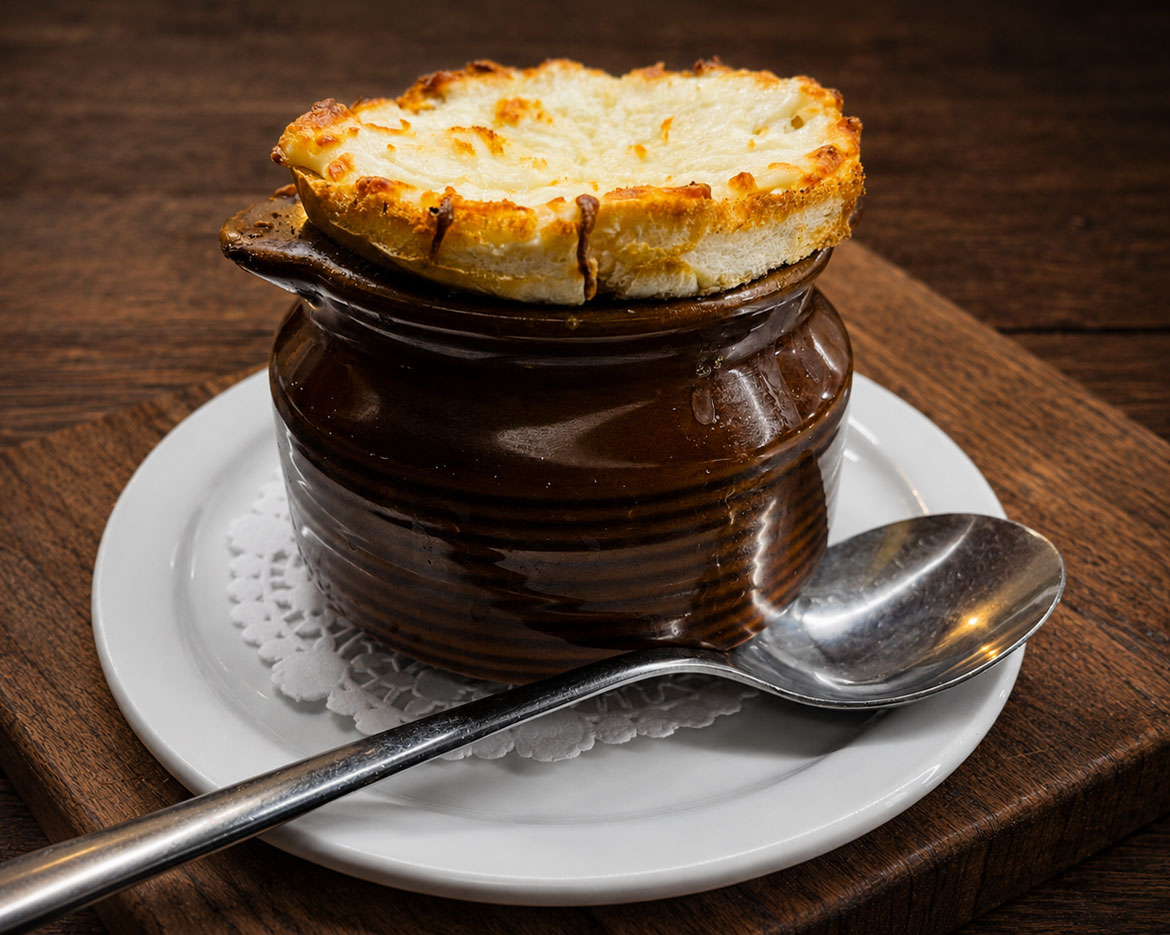 Raxx Bar Grill Menu Item - Baked French Onion