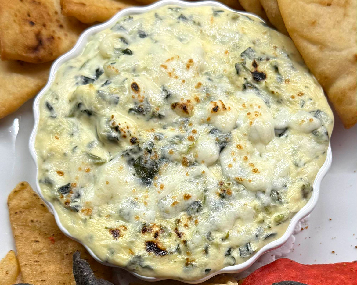 Raxx Bar Grill Menu Item - Baked Spinach Dip