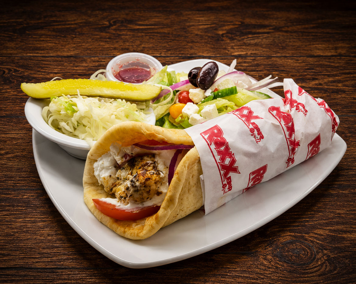 Raxx Bar Grill Menu Item - Chicken Pita Plate