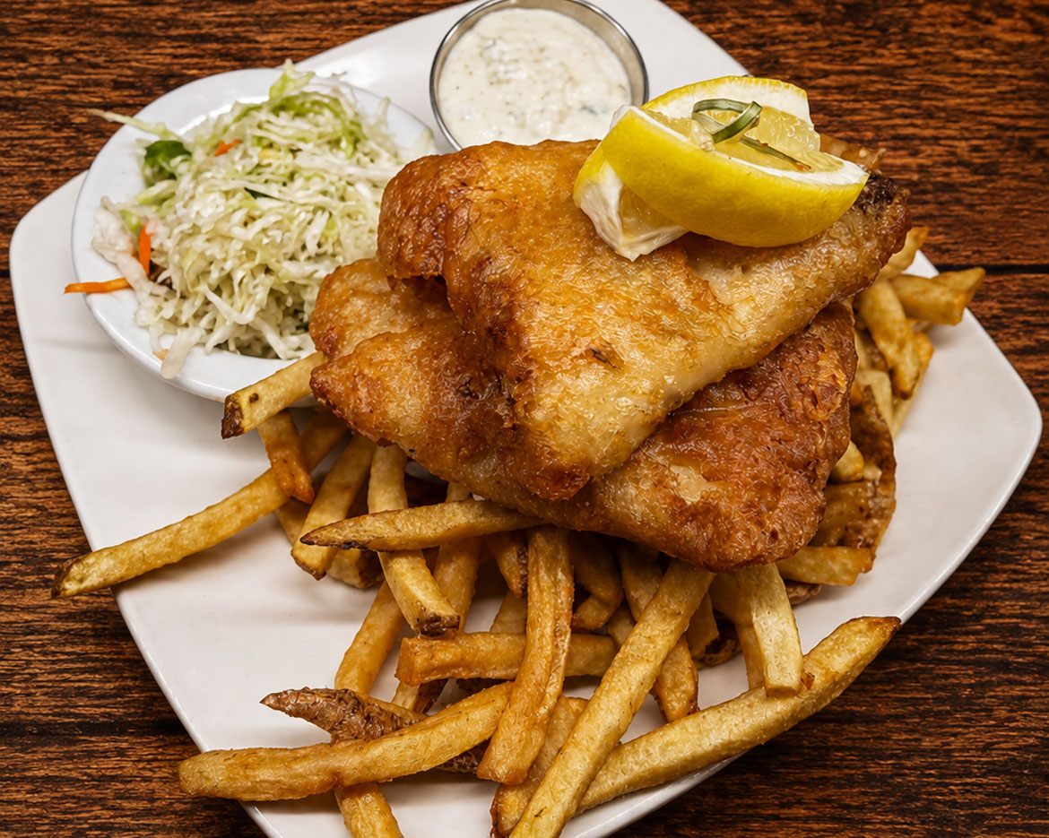 Raxx Bar Grill Menu Item -Fish n’ Chips