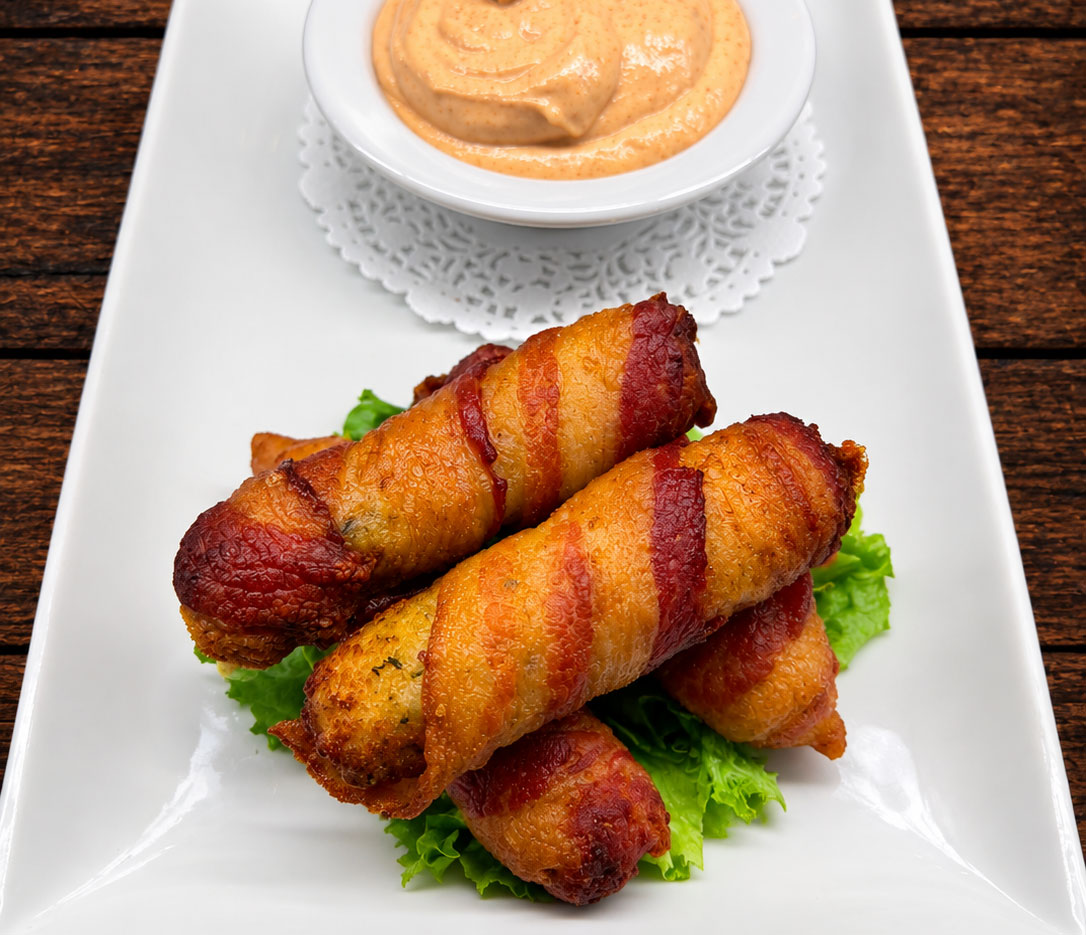 Bacon-Wrapped Mozza Sticks